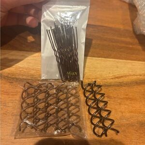 Brown Hair Pins and Spirals Set
